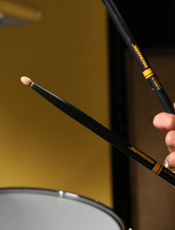 Activegrip Hickory Drumstick being played