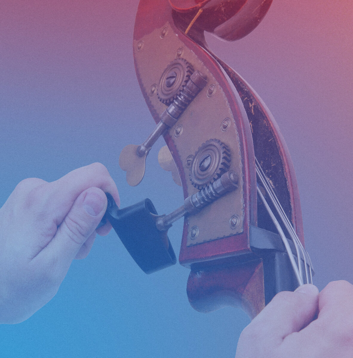 Using ped winder on a Double Bass.