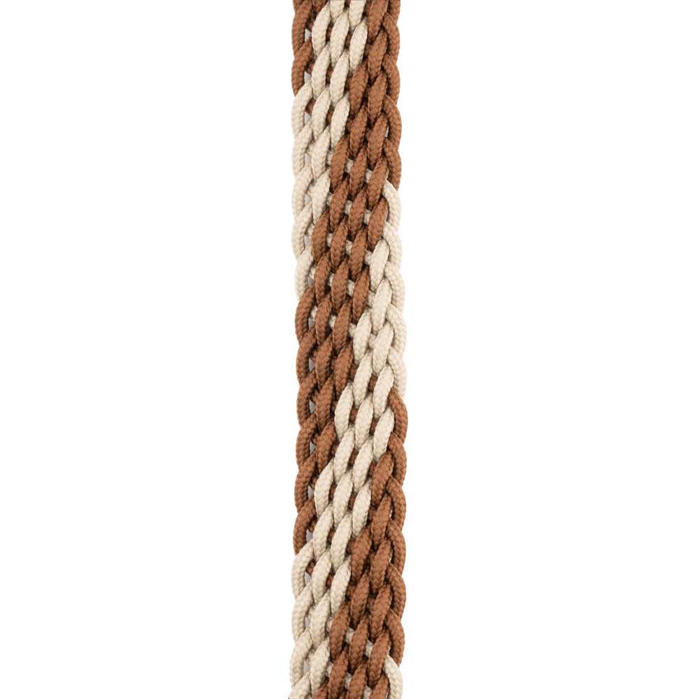 D'Addario 1" Braided Mandolin Strap - Brown/Cream