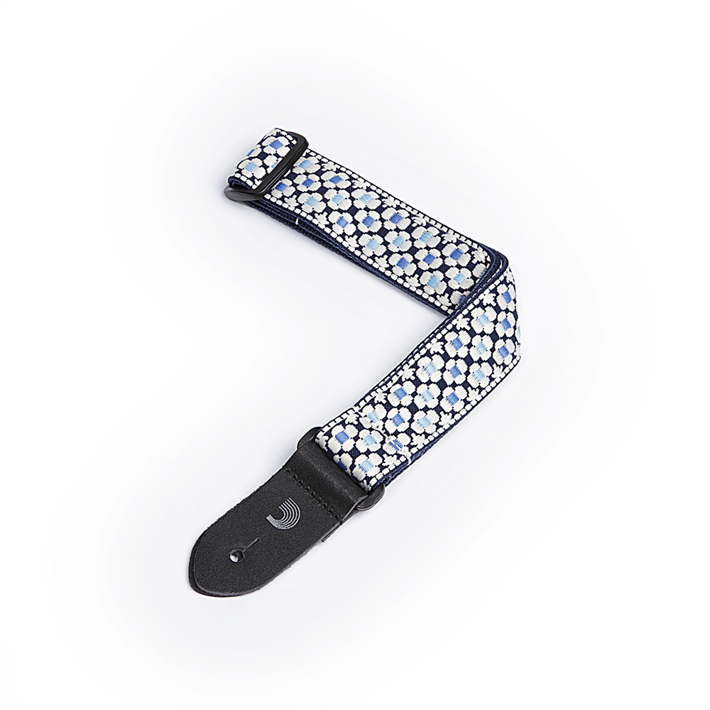D'Addario Nylon Ukulele Strap, Blue Flowers