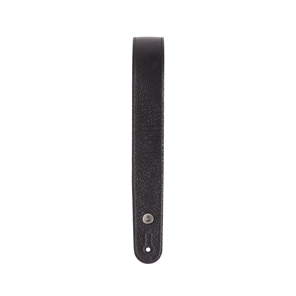 D'Addario Slim Garment Leather Guitar Strap, Black
