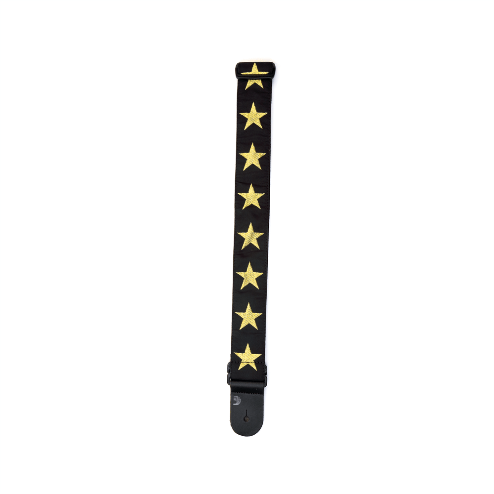 D'Addario Woven Guitar Strap, Gold Star