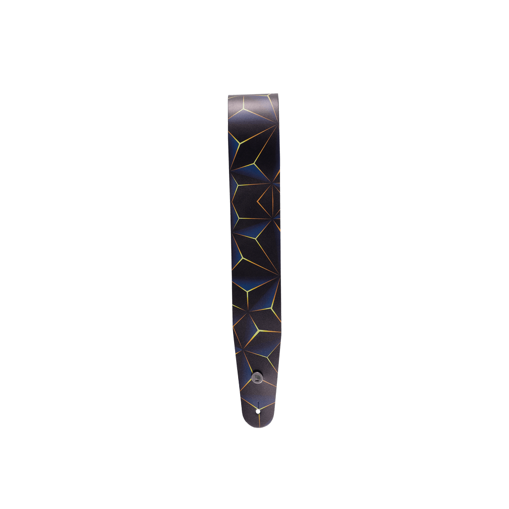 Printed Leather Guitar Strap, Optic Art