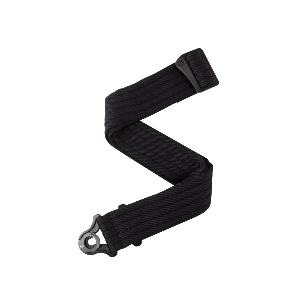 D'Addario Auto Lock Guitar Strap, Black Padded Stripes