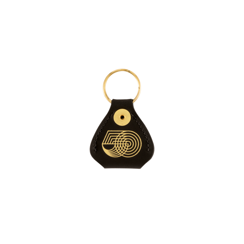 D'Addario 50th Anniversary Leather Pick Holder Keychain