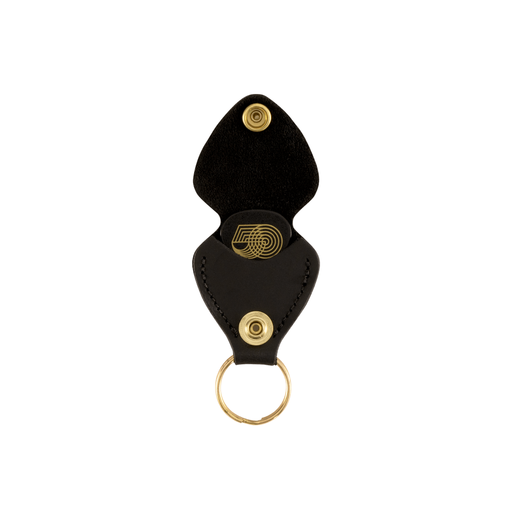 D'Addario 50th Anniversary Leather Pick Holder Keychain