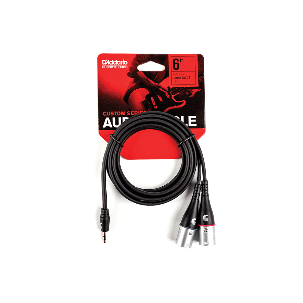 D'Addario Custom Series 1/8” to Dual XLR Audio Cable