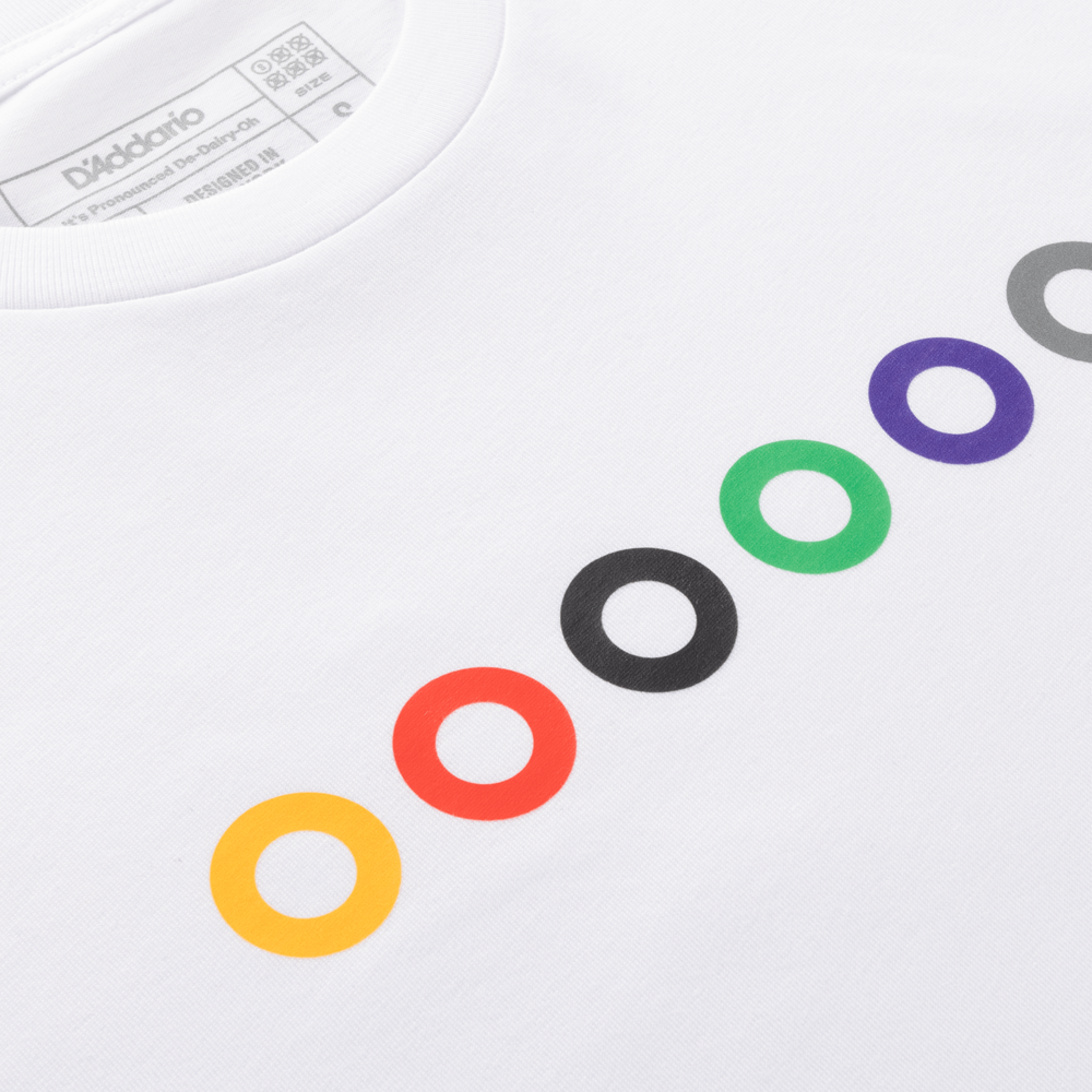 D'Addario Ball End T-Shirt, White, L