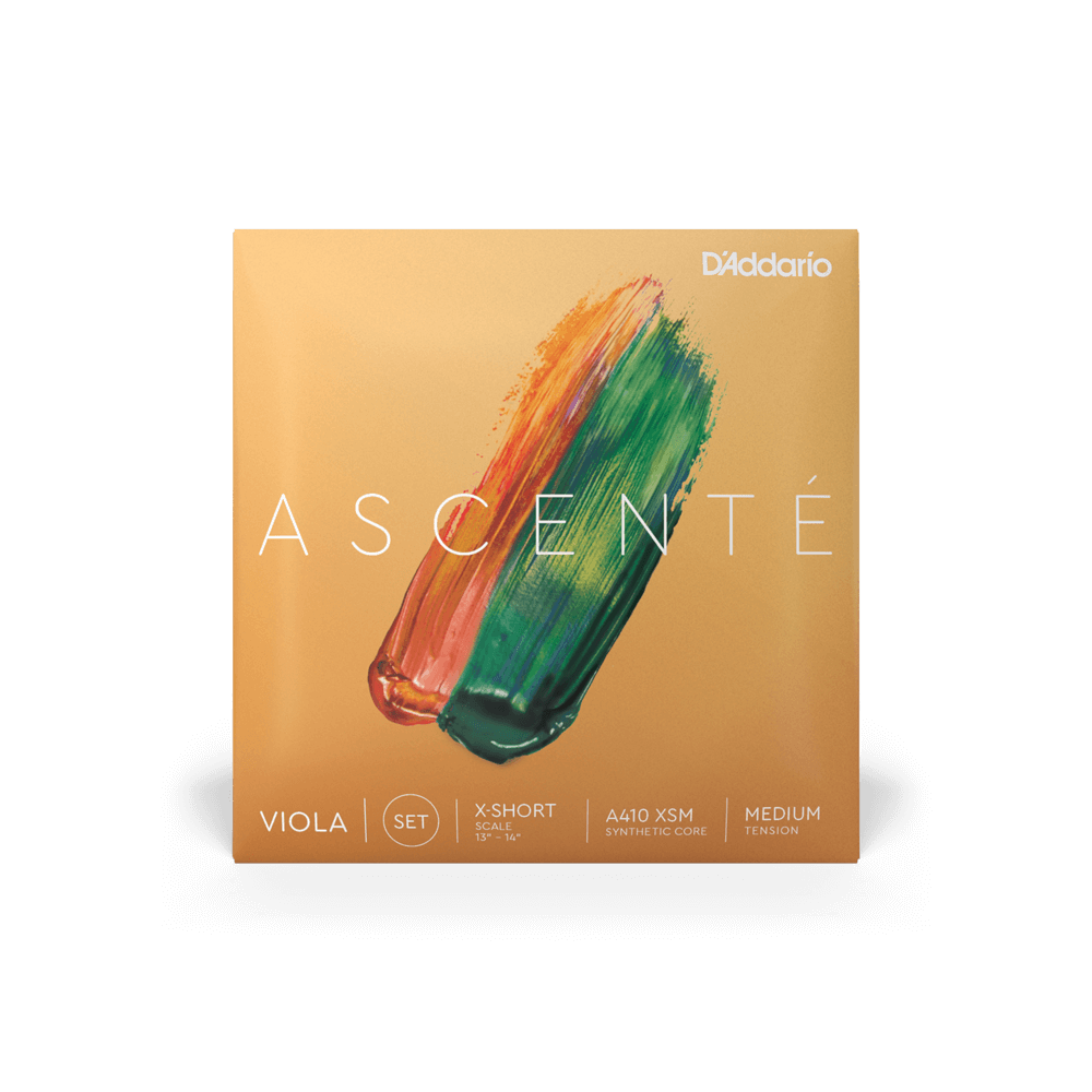D'Addario Ascenté Viola String Set, Extra-Short Scale, Medium Tension