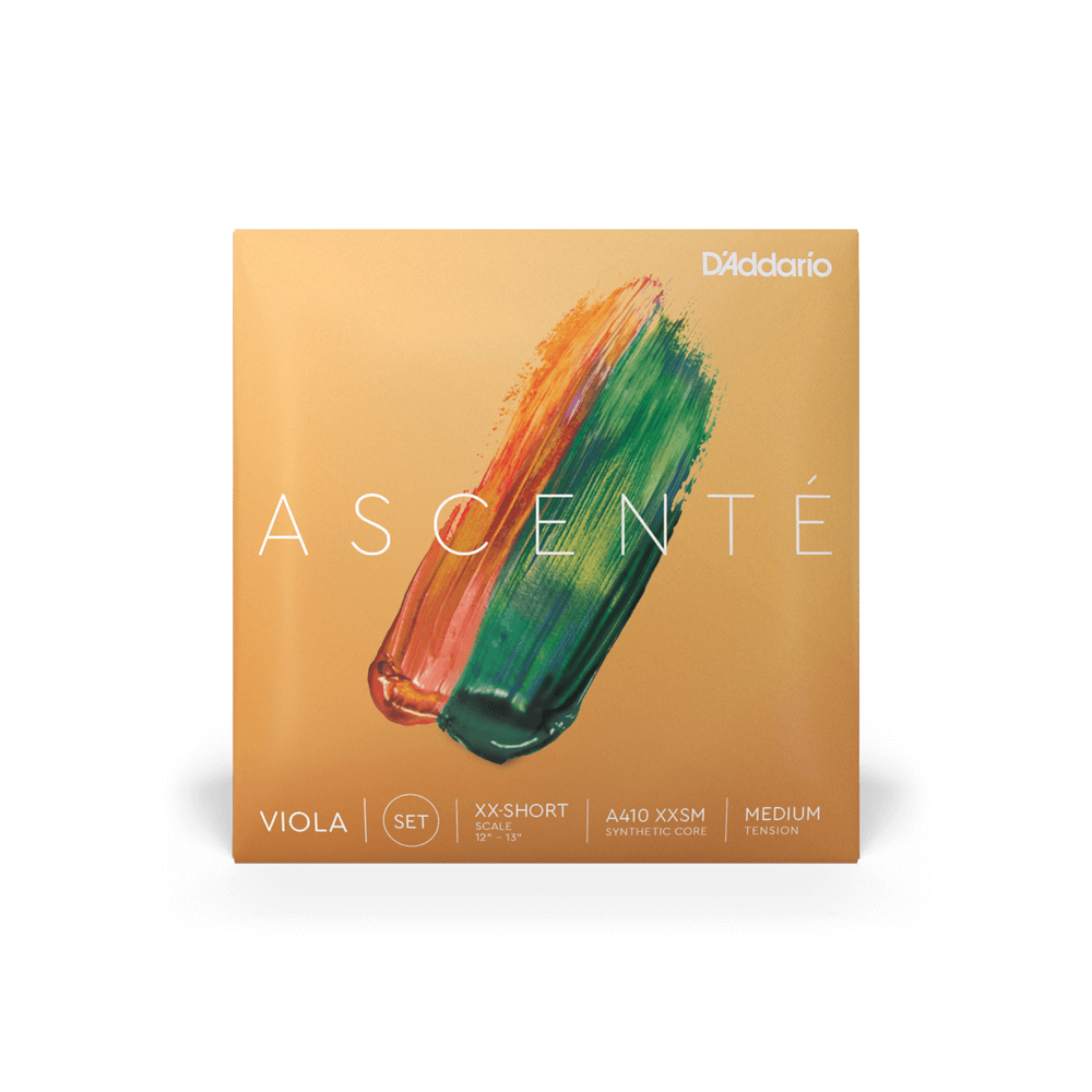 D'Addario Ascenté Viola String Set, Extra-Extra-Short Scale, Medium Tension