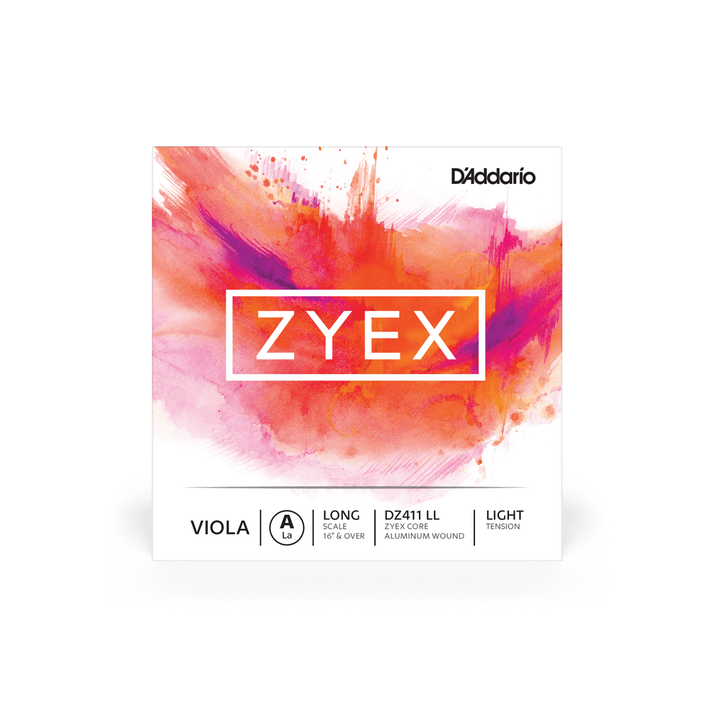D'Addario Zyex Viola Single A String, Long Scale, Light Tension