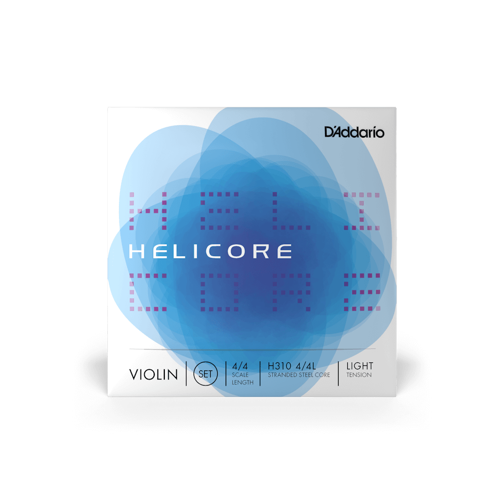 D'Addario Helicore Violin String Set, 4/4 Scale, Light Tension