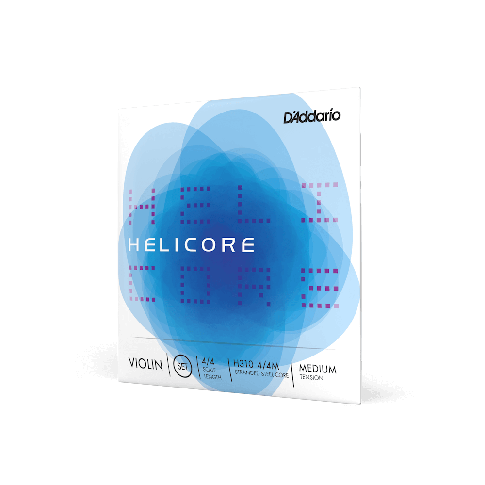 D'Addario Helicore Violin String Set, 4/4 Scale, Medium Tension