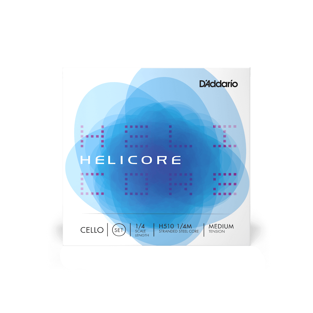 D'Addario Helicore Cello String Set, 1/4 Scale, Medium Tension