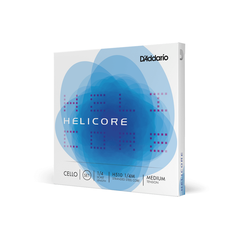 D'Addario Helicore Cello String Set, 1/4 Scale, Medium Tension
