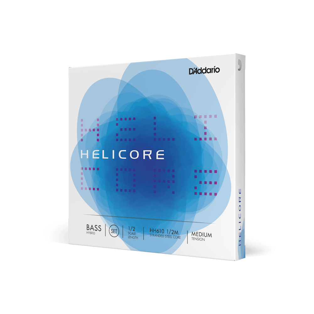 D'Addario Helicore Hybrid Bass String Set, 1/2 Scale, Medium Tension