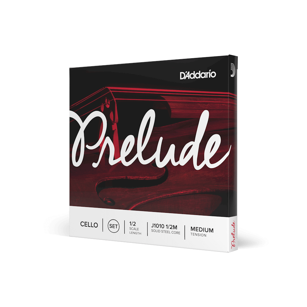 D'Addario Prelude Cello String Set, 1/2 Scale, Medium Tension