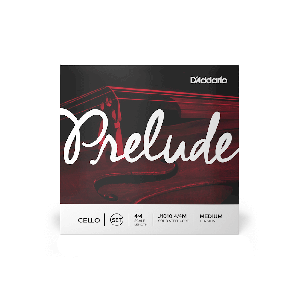 D'Addario Prelude Cello String Set, 4/4 Scale, Medium Tension