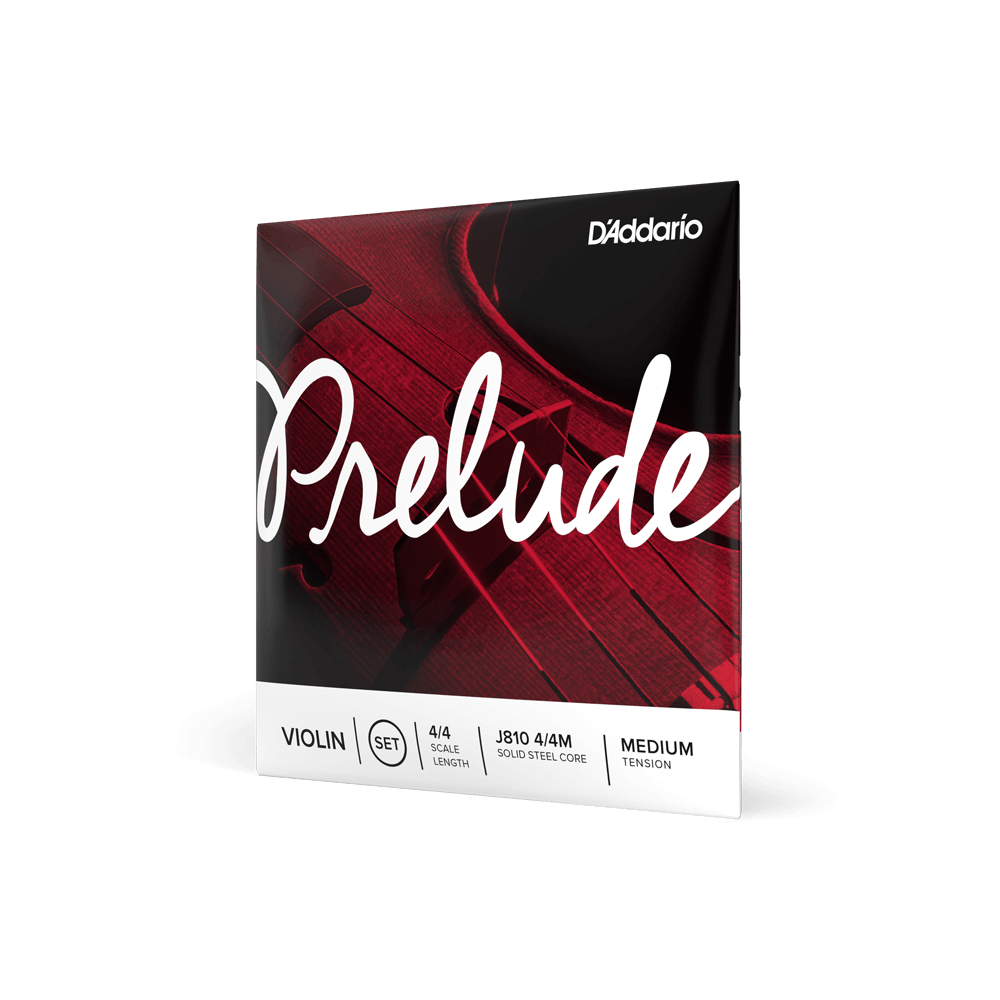 D'Addario Prelude Violin String Set, 4/4 Scale, Medium Tension