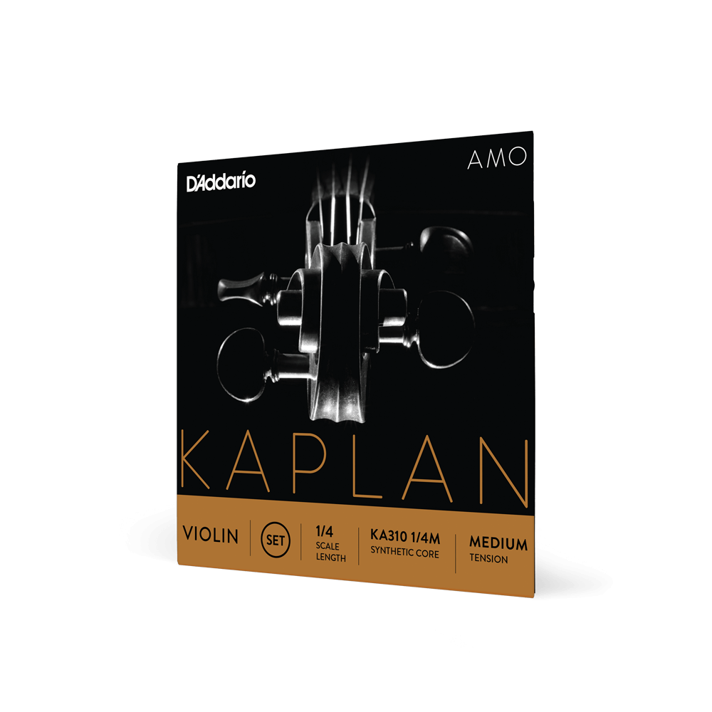 D'Addario Kaplan Amo Violin String Set, 1/4 Scale, Medium Tension