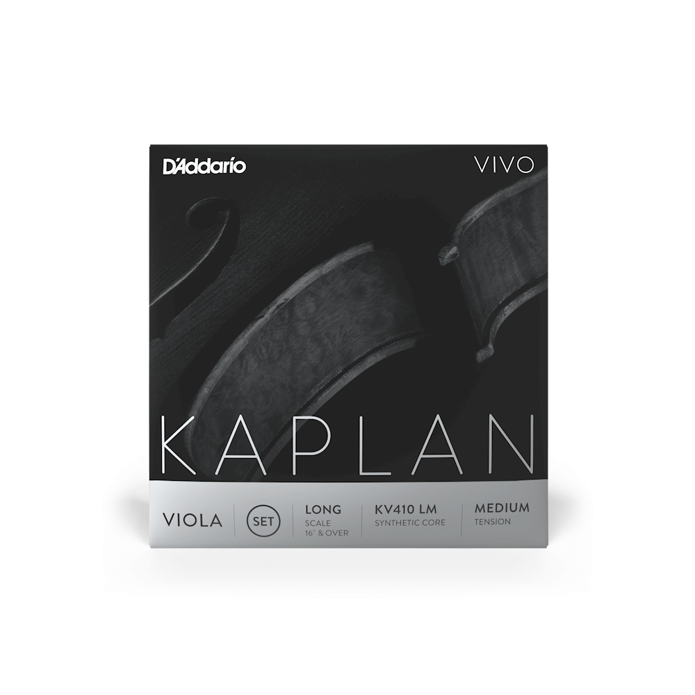 D'Addario Kaplan Vivo Viola String Set, Long Scale, Medium Tension