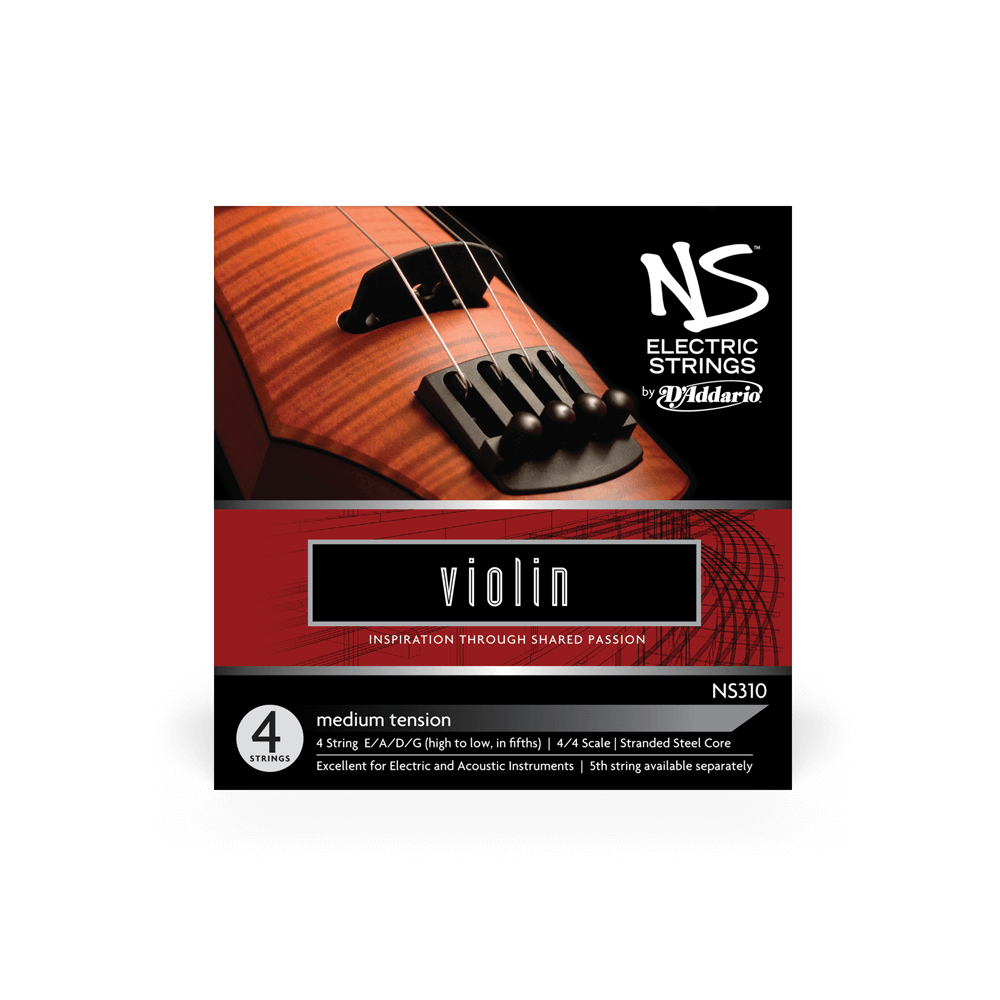 D'Addario NS Electric Violin String Set, 4/4 Scale, Medium Tension