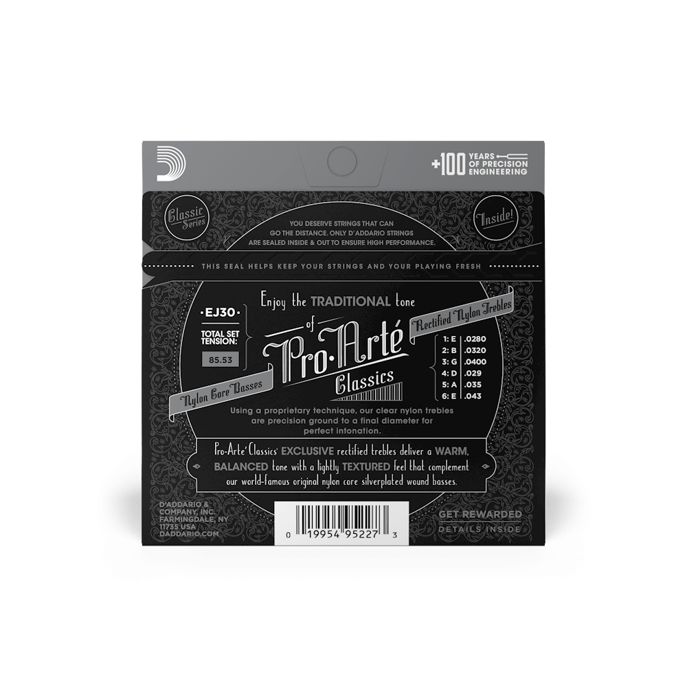 Normal Tension, Pro-Arté Rectified Nylon Classical Guitar Strings