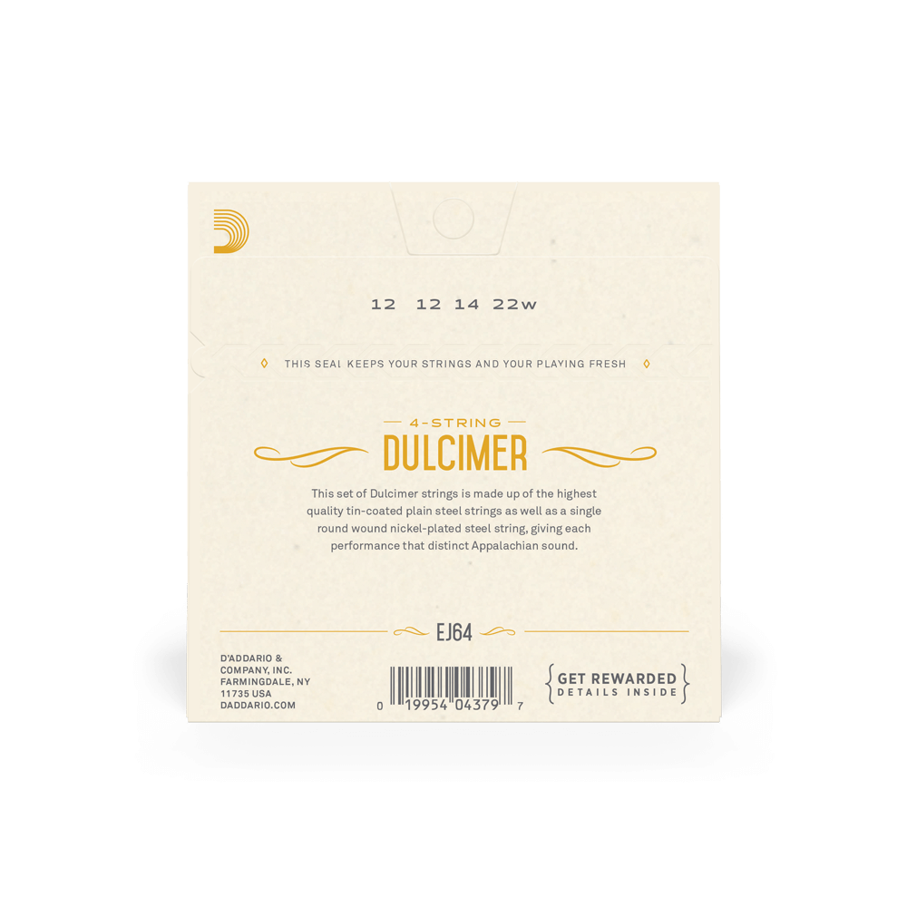D'Addario EJ64 4-String Dulcimer Strings
