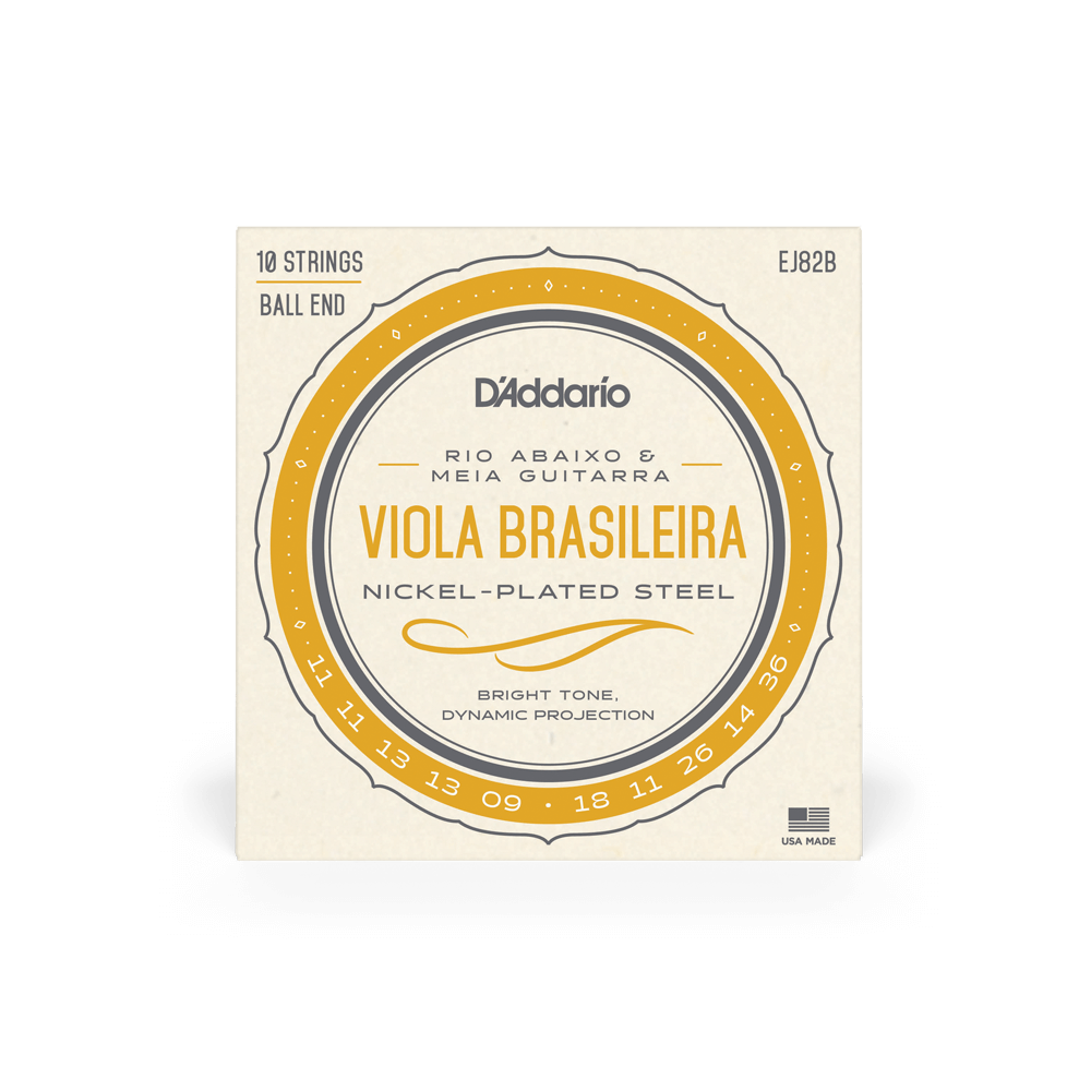 D'Addario EJ82B Viola Brasileira Set, Rio Abaixo and Meia Guitarra