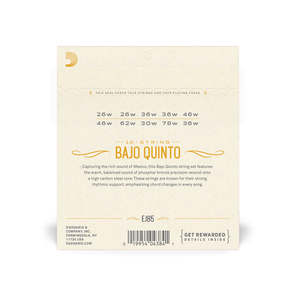 D'Addario EJ85 Bajo Quinto Strings