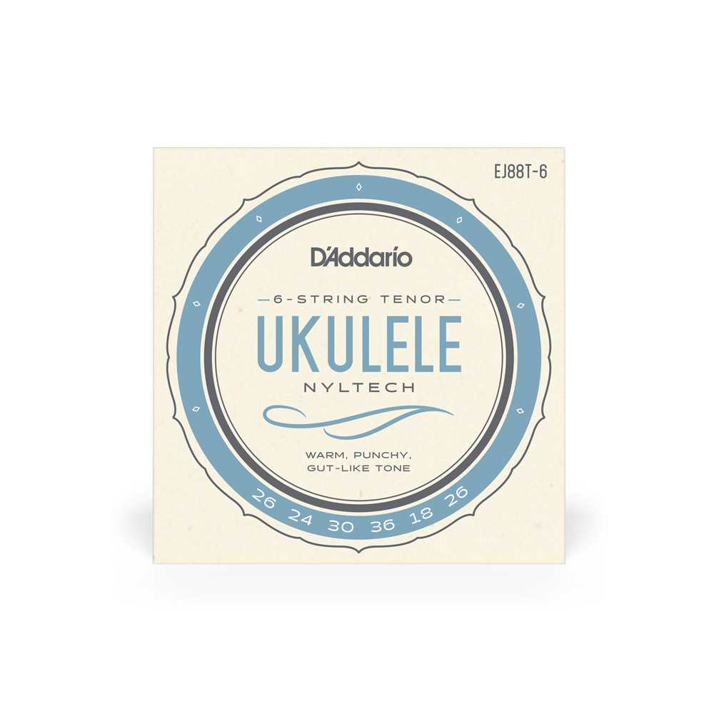 D'Addario EJ88T-6 Nyltech Ukulele Strings, 6-String Tenor