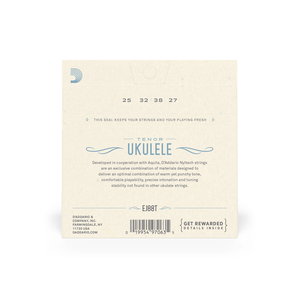 D'Addario EJ88T Nyltech Ukulele Strings, Tenor