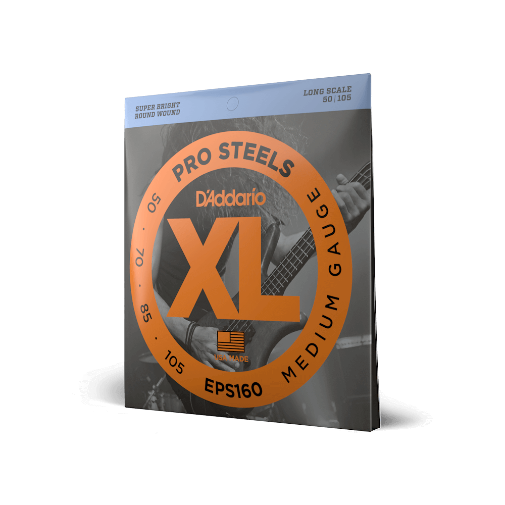 50-105 Medium, Long Scale, XL ProSteels Bass Strings