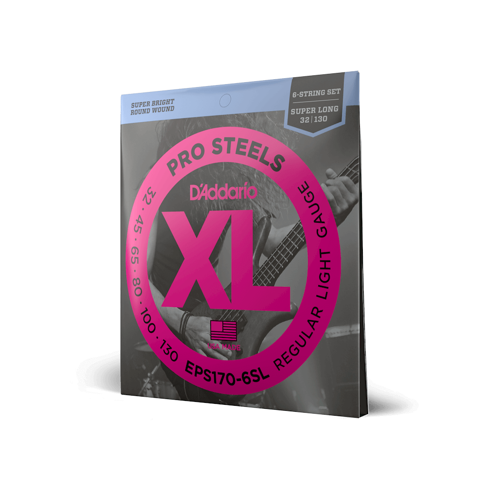 32-130 Regular Light 6-String, Super Long Scale, XL ProSteels Bass Strings