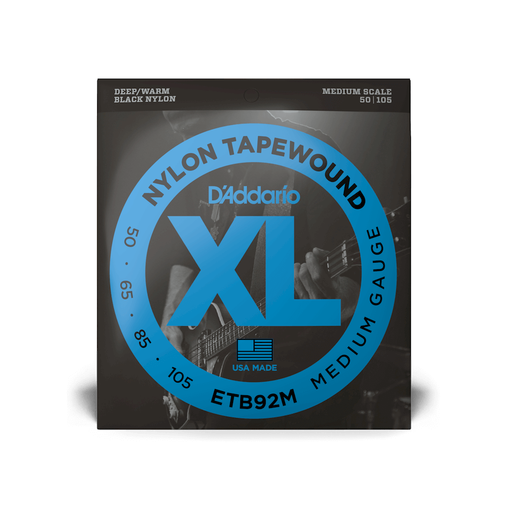 50-105 Medium, Medium Scale, XL Nylon Tapewound Bass Strings
