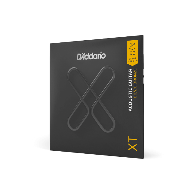 12-56 Light Top/Medium Bottom, XT 80/20 Bronze Coated Acoustic Guitar Strings