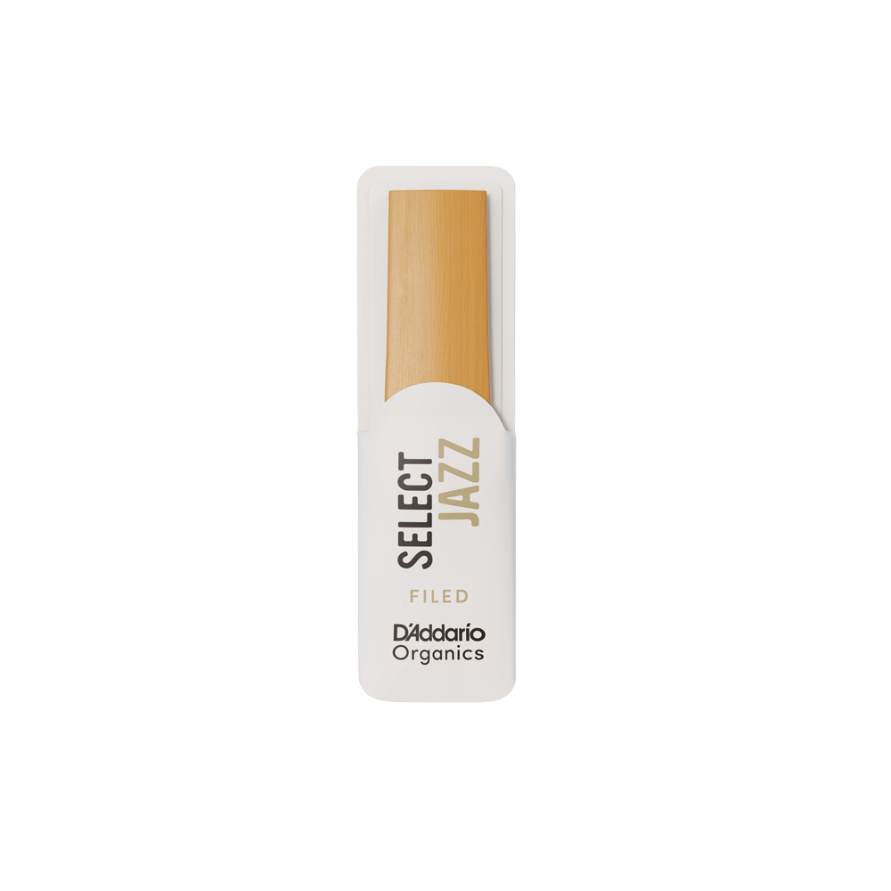 D'Addario Organic Select Jazz Filed Alto Saxophone Reeds, Strength 2 Medium, Individually-Sealed, 10-Pack