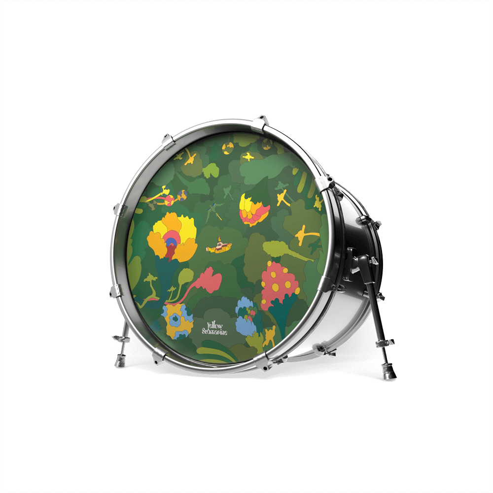 EVANS Yellow Submarine Resonant Bass Drumhead, 2580, 22 inch