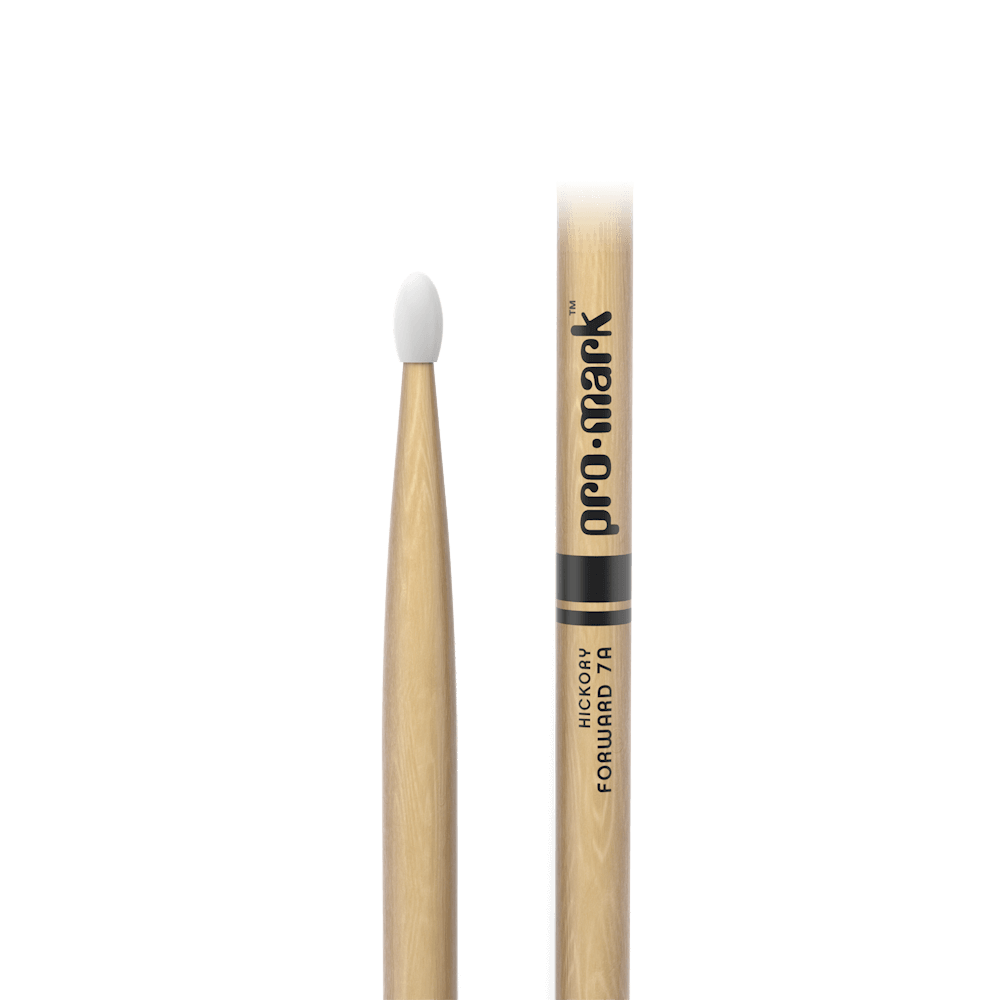 ProMark Classic Forward 7A Hickory Drumstick, Oval Nylon Tip
